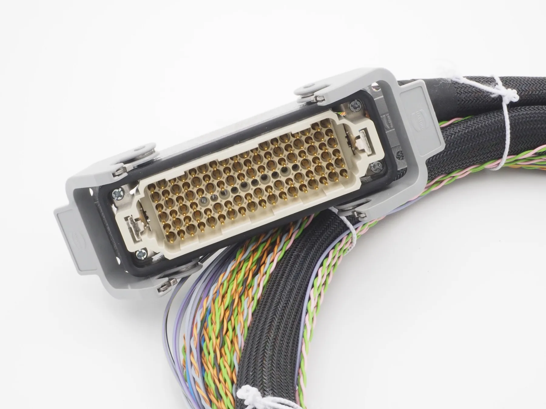 Interface wiring harness with industrial connector