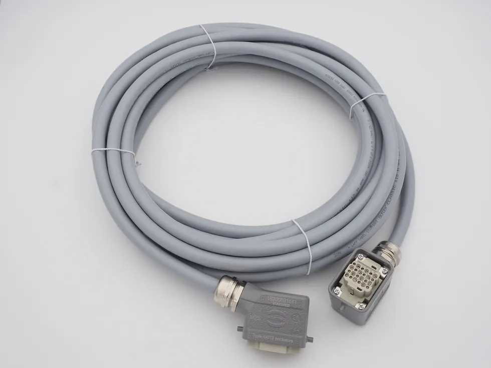 Control cable with industrial connectors